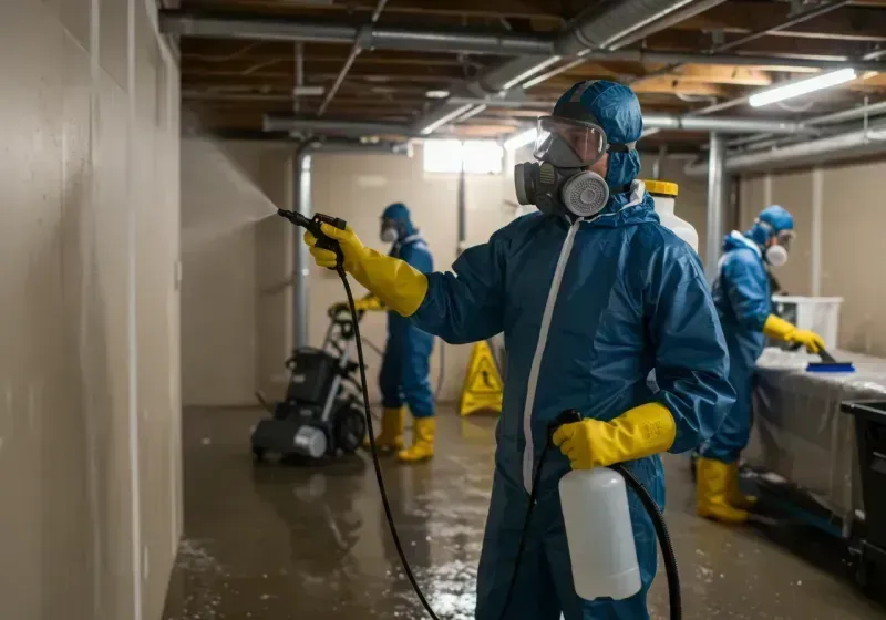 Basement Sanitization and Antimicrobial Treatment process in Dartmouth, MA